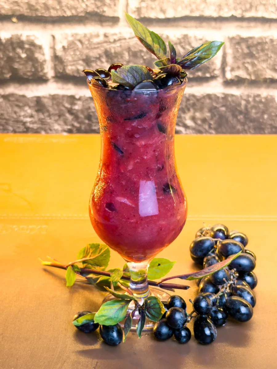 Drink de frutas vermelhas do Mr. Quilo